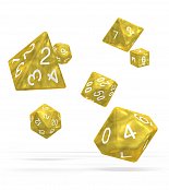 Oakie Doakie Dice RPG Set Marble - Yellow (7)