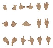 Originální díly pro figurky panenek Nendoroid Hand Parts Set 02 (Cinnamon)