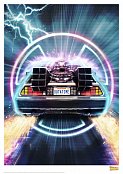 Back to the Future Art Print DeLorean 42 x 30 cm