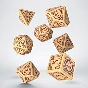 Divinity: Original Sin 2 Dice Set beige & burgundy (7)