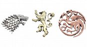 Game of Thrones Set of 3 Pins House Crests