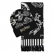 Harry Potter Beanie & Scarf Set Hogwarts Houses B/W