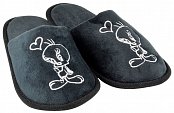 Looney Tunes Slippers Tweety Black Heart