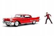 Nightmare on Elm Street Diecast Model American Horror Rides 1/24 1958 Cadillac with Figure --- DAMAGED PACKAGING
