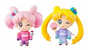 Sailor Moon Petit Chara Mini Figure 2-Pack Sailor Moon & Chibiusa Kyotobeni Ver. 5 cm