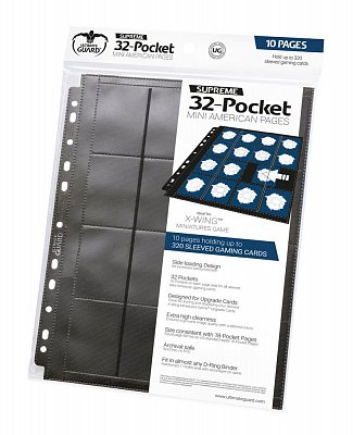 Ultimate Guard 32-Pocket Pages Mini American Black (10)