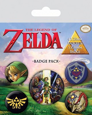 The Legend of Zelda Pin odznaky 5-Pack Link