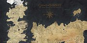 Hra Of Thrones Glass plakát Westeros Map 50 x 25 cm