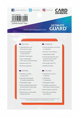 Ultimate Guard Card Dividers Standard Size Orange (10)