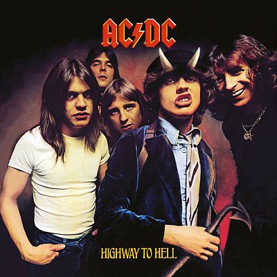 AC/DC Zarámovaný Plakát Print Highway To Hell 40 x 40 cm
