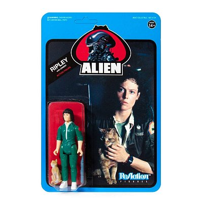 Aliens ReAction Action Figure Wave 3 Ripley with Jonesy (Blue Card) 10 cm