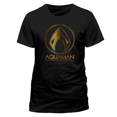 Aquaman Movie T-Shirt Metallic Symbol