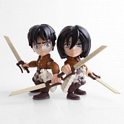 Attack on Titan Action Figure 2-Pack Eren & Mikasa (Crying) SDCC 2017 8 cm --- DAMAGED PACKAGING