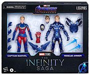 Avengers: Endgame Marvel Legends akční figurka 2021 Captain Marvel & Rescue Armor 15 cm - Poškozený obal