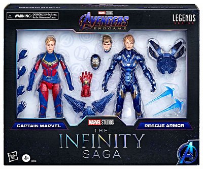 Avengers: Endgame Marvel Legends akční figurka 2021 Captain Marvel & Rescue Armor 15 cm - Poškozený obal