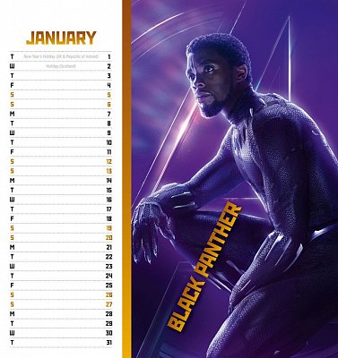 Avengers Infinity War Desk Easel Calendar 2019 English Version*