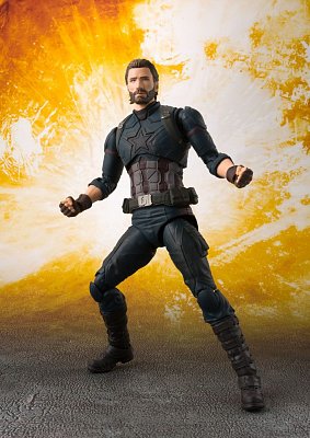 Avengers Infinity War S.H. Figuarts Action Figure Captain America & Tamashii Effect Explosion 16 cm