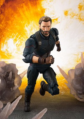 Avengers Infinity War S.H. Figuarts Action Figure Captain America & Tamashii Effect Explosion 16 cm