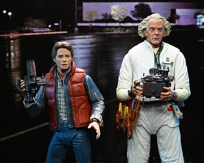 Sběratelská akční figurka Back to the Future Ultimate Doc Brown (1985) 18 cm