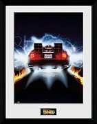Back to the Future Zarámovaný plakát DeLorean 45 x 34 cm