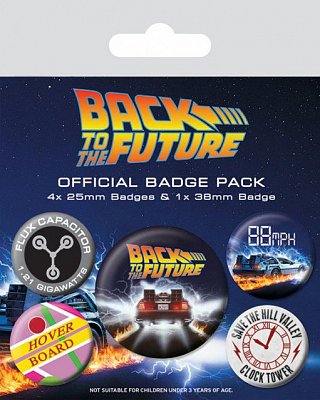 Back to the Future odznaky 5-Pack DeLorean