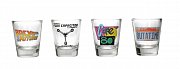 Back to the Future Shotglass 4-Pack Logo & Symbols