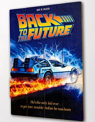 Back to the Future WoodArts 3D Dřevěná stěna Art DeLorean 30 x 40 cm
