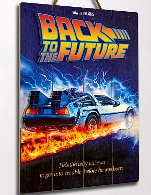 Back to the Future WoodArts 3D Dřevěná stěna Art DeLorean 30 x 40 cm