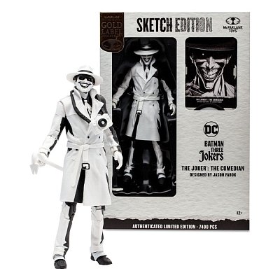 Batman: Three Jokers DC Multiverse Action Figure The Joker: The Comedian Sketch Edition (Gold Label) 18 cm