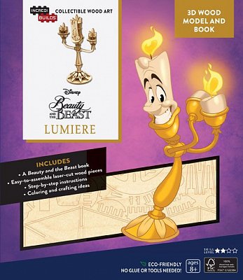 Beauty and the Beast IncrediBuilds 3D Wood Model Kit Lumière
