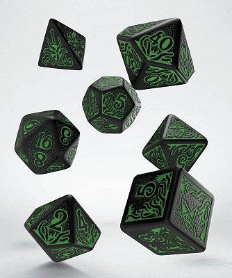 Call of Cthulhu: 7th Edition Dice Set black & green (7)