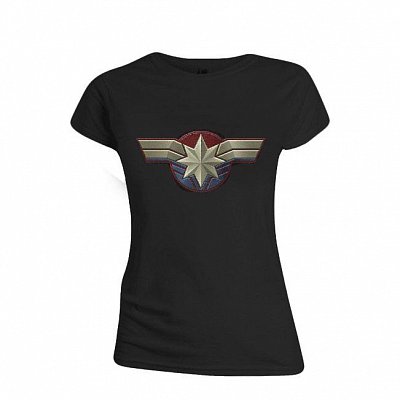 Captain Marvel Ladies T-Shirt Chest Emblem