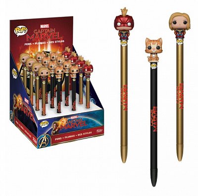 Captain Marvel POP! Homewares Pens with Toppers Display (16)