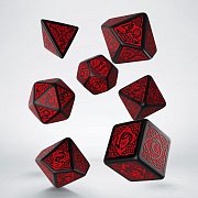 Celtic 3D Revised Dice Set black & red (7)