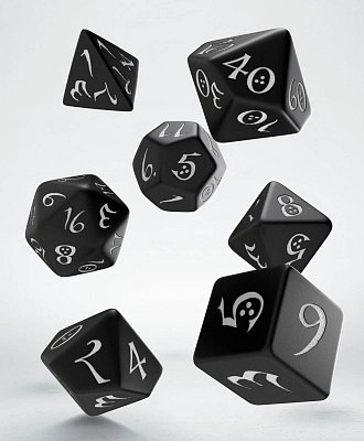 Classic RPG Dice Set black & white (7)