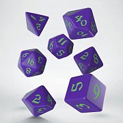 Classic RPG Runic Dice Set purple & green (7)