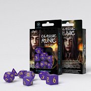 Classic RPG Runic Dice Set purple & yellow (7)
