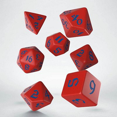 Classic RPG Runic Dice Set red & blue (7)