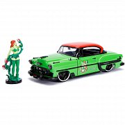 DC Bombshells Diecast Model Hollywood Rides 1/24 1953 Chevy Bel Air Hard Top with Poison Ivy Figure