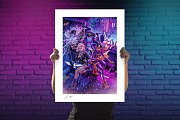 DC Comics Umělecká reprodukce Birds of Prey od Johna Keaveneyho 46 x 61 cm - nerámováno