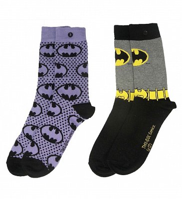 DC Comics Ladies Socks 2-Pack Batman Purple