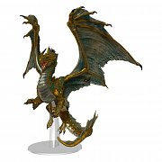 Prémiová miniatura D&D Icons of the Realms předbarvená dospělým bronzovým drakem