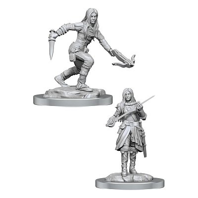 D&D Nolzur's Marvelous Miniatures Unpainted Miniatures 2-balení Half-elf Rogue Female Case (4)
