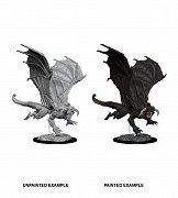 D&D Nolzur\'s Marvelous Miniatures Unpainted Miniature Young Black Dragon