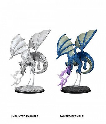 D&D Nolzur\'s Marvelous Miniatures Unpainted Miniature Young Blue Dragon