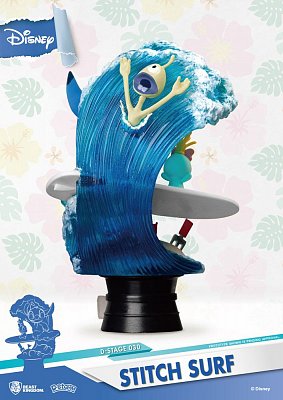 Disney Summer Series D-Stage PVC Diorama Stitch Surf 15 cm