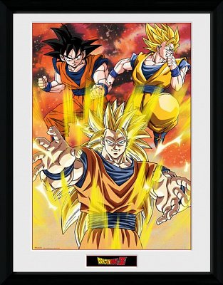 Dragonball Z Zarámovaný plakát 3 Gokus 45 x 34 cm