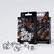 Dragons Dice Set white & black (7)