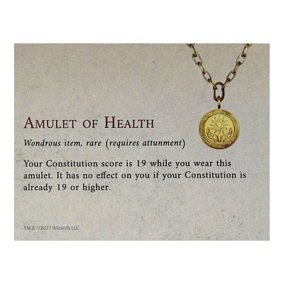 Dungeons & Dragons Medallion Amulet Of Health Limitovaná edice (pozlacené)