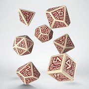 Dwarven Dice Set beige & burgundy (7)